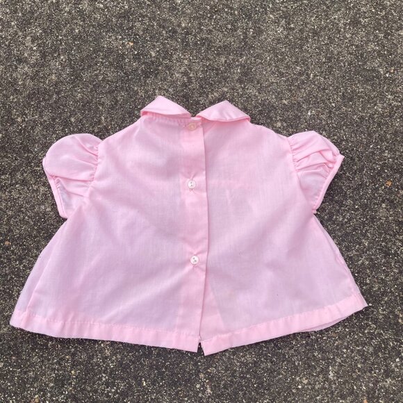 Vintage 80s Pink Nature Squirrel on a Mushroom Top Kids Sz 0-6M - Picture 2 of 5
